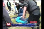 Ayacucho: 4 muertos y más de 15 heridos tras despiste de bus interprovincial