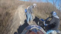 Exhaust FALLS OFF Dirtbike While Riding!