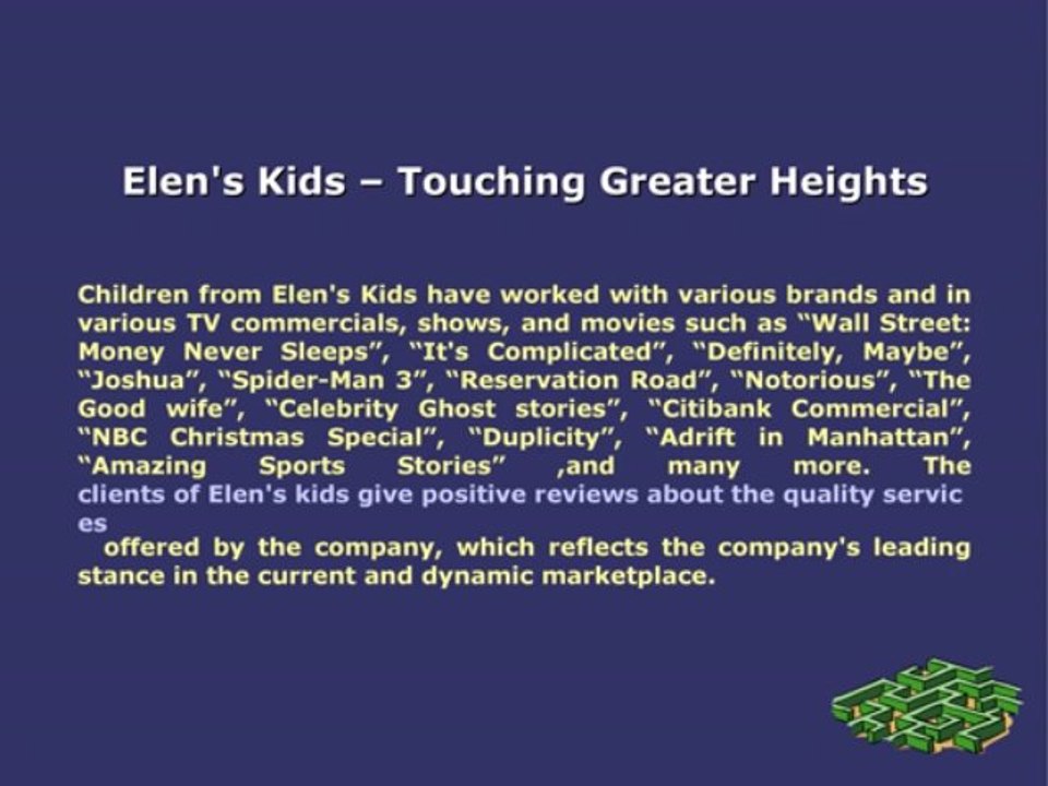Elen's Kids - A Prestigious Modeling And Talent Agency For Kids And Teens