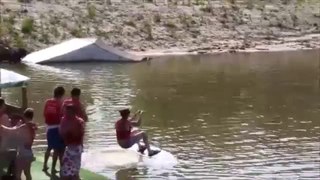 Wakeboarding double fail
