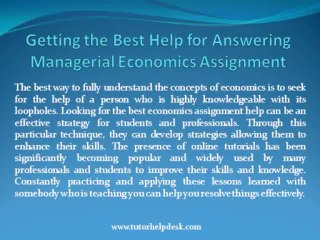 Best Way to Learn Managerial Economics and Econometrics
