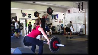 Crossfit after the hCG Diet Snapshots- Burpees and Hang Power Cleans