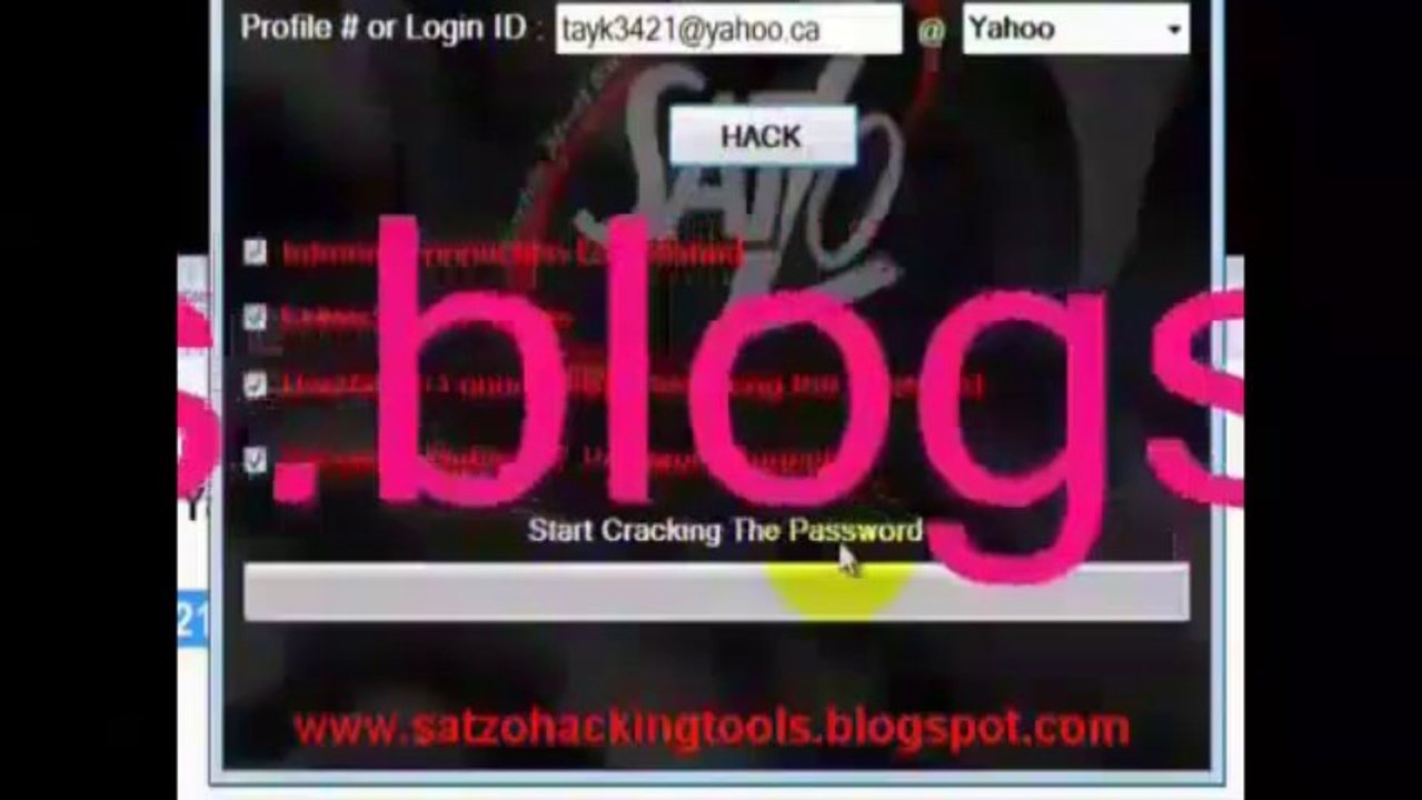 Yahoo Password Hacking Software 100% Working Free Download 2013 (New)