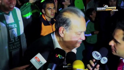 Carlos Slim contento por el resultado de León