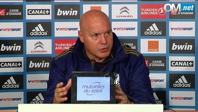 José Anigo face à la presse avant OL-OM