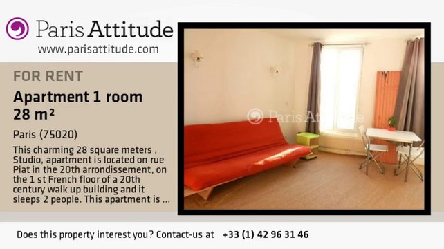 Studio Apartment for rent - Belleville, Paris - Ref. 8170
