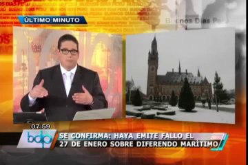 Corte de La Haya: Fallo de polémica entre Perú y Chile se entregará el 27 de enero