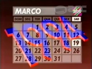 Calendário e Vinheta SBT (19/03/1994)