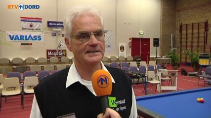 Dick Jaspers geeft demonstratie bij jarige biljartclub Stadskanaal - RTV Noord