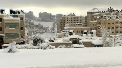 Snowy weather in the Middle East