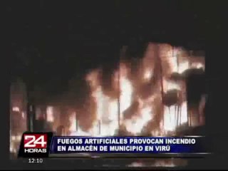 La Libertad: chispa provocó incendio en almacén de la municipalidad de Virú