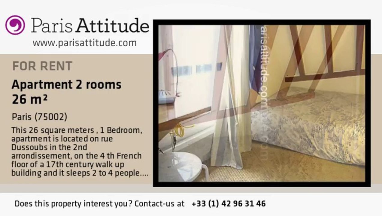 1 Bedroom Duplex for rent - Montorgueil, Paris - Ref. 258