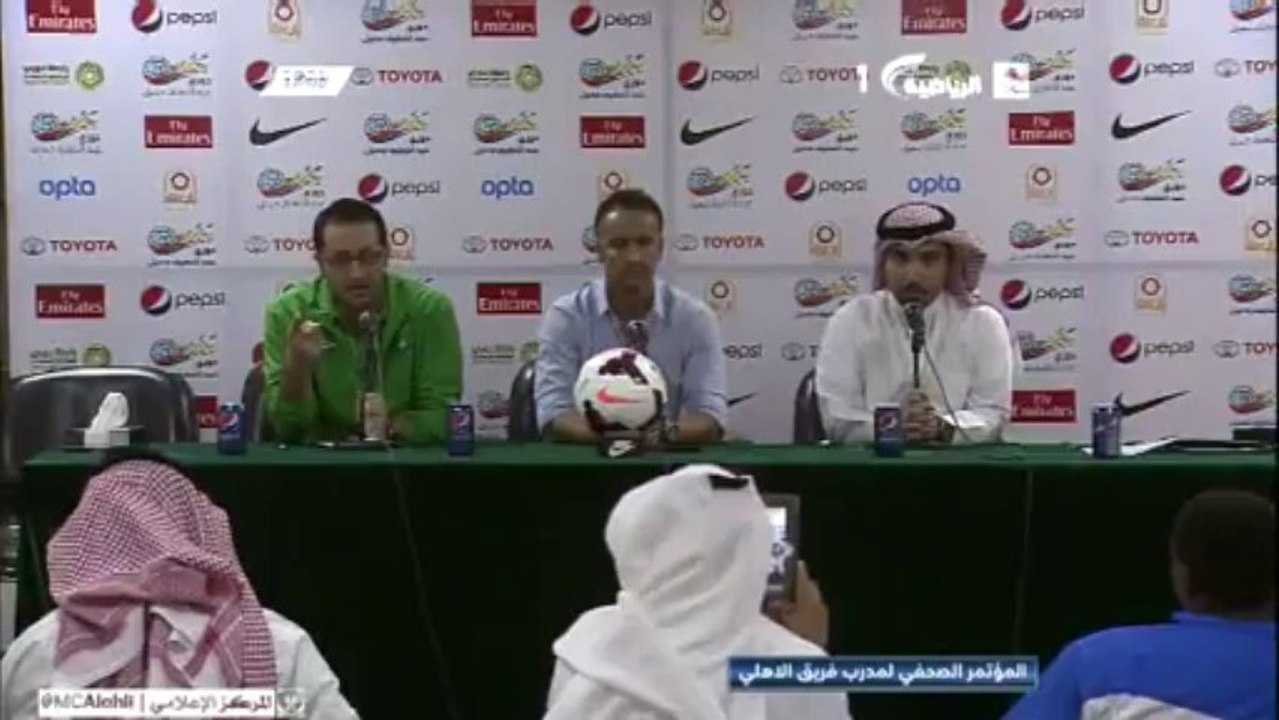 المؤتمر الصحفي لمدرب النادي الأهلي السيد فيتور بيريرا بعد لقاء الأهلي والاتفاق