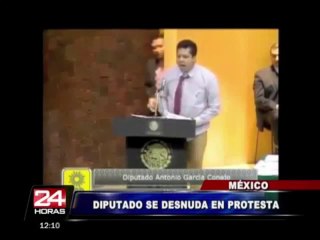 VIDEO: diputado mexicano se desnudó en plena audiencia por reforma energética