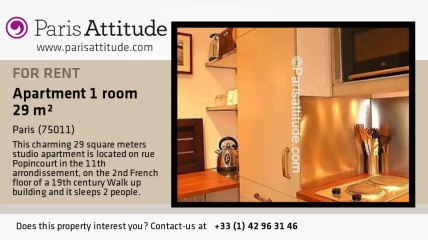 Studio Apartment for rent - Voltaire, Paris - Ref. 1814