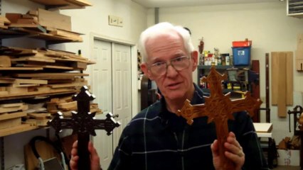 Carved Wooden Crosses by Ron Dauplaise