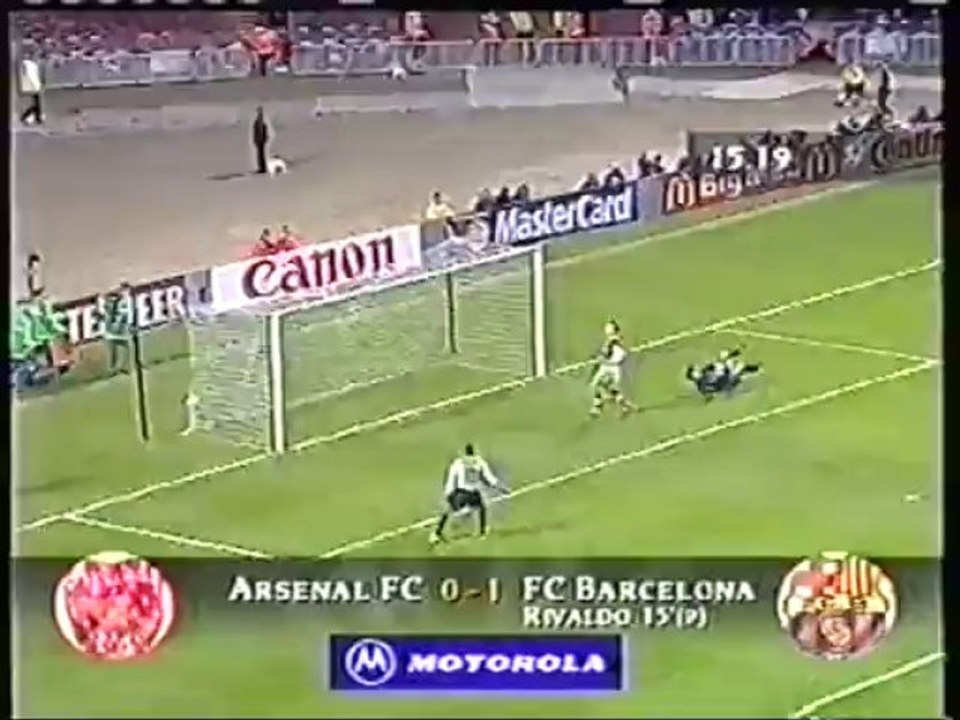 1999 (October 19) Arsenal (England) 2-Barcelona (Spain) 4 (Champions League)