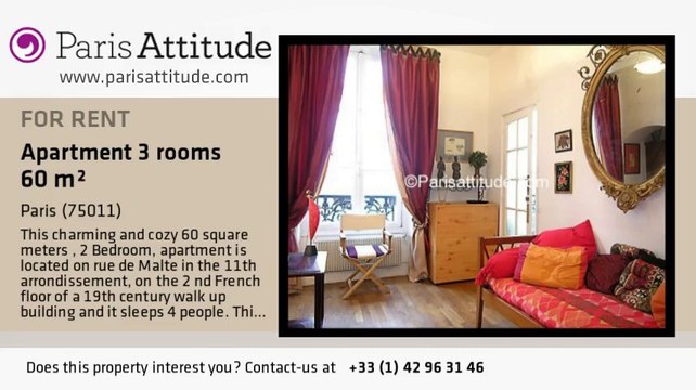 2 Bedroom Apartment for rent - Oberkampf, Paris - Ref. 5006