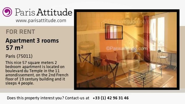 2 Bedroom Apartment for rent - Temple, Paris - Ref. 972