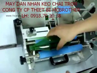 Máy dán nhãn keo chai lọ, máy dán nhãn chai LH:0918.70.20.38