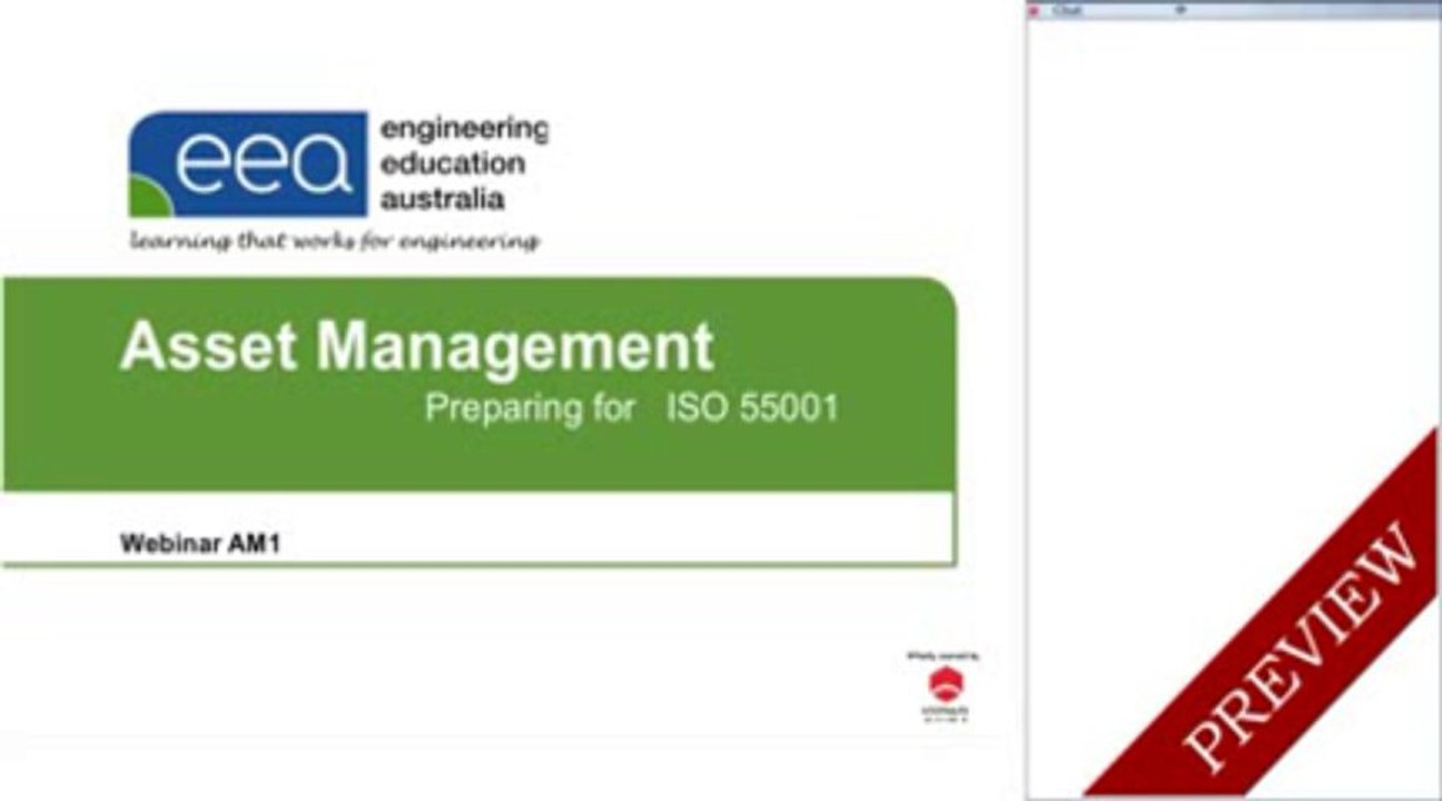 Asset Management Tool Kit Preparing for ISO 55001 Session - 1