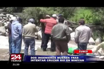 Dos ingenieros mueren al intentar cruzar un río en el Cusco