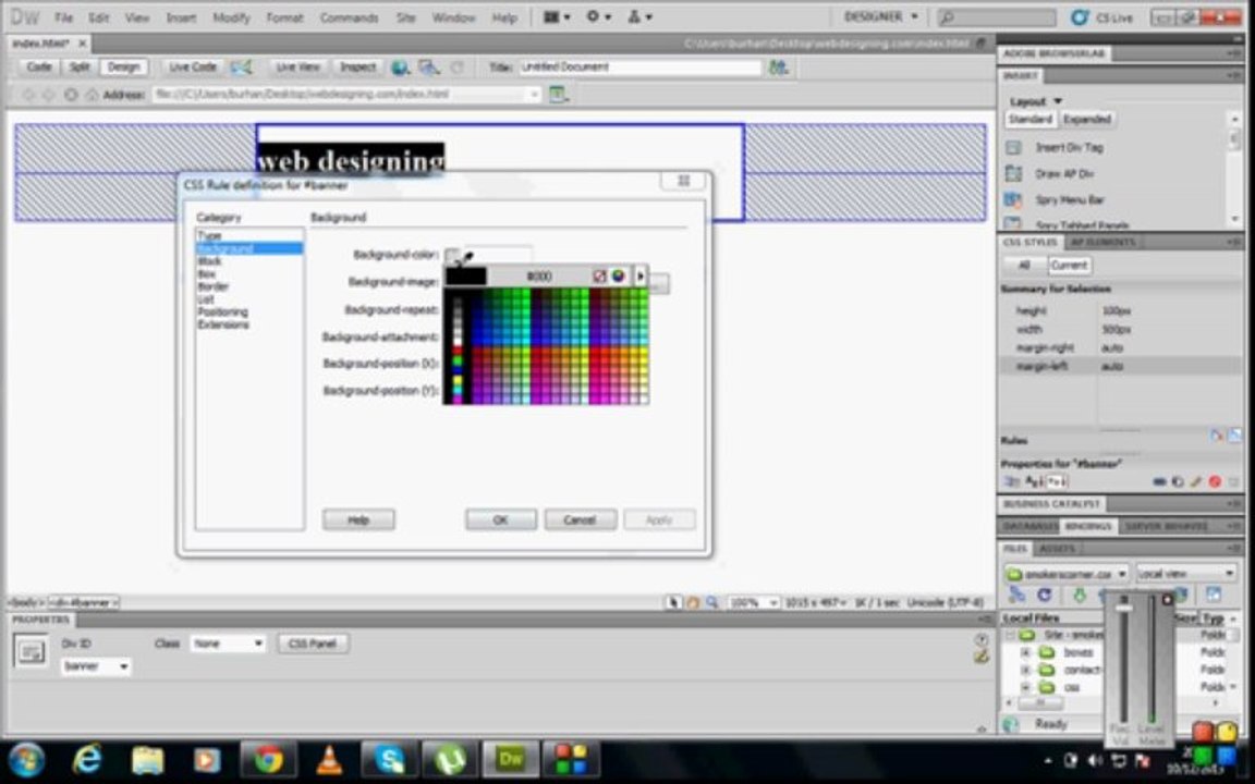 web designing urdu tutorials (insert div tag)
