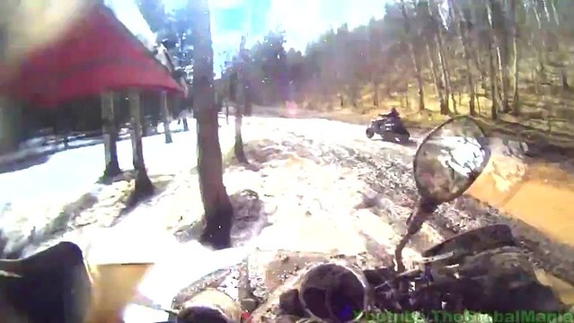 Extreme Offroading: Quad Bike Mudding In The Forrest
