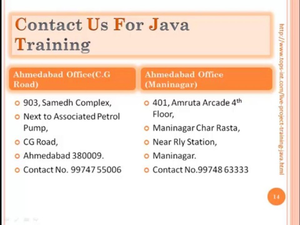 Java live project training