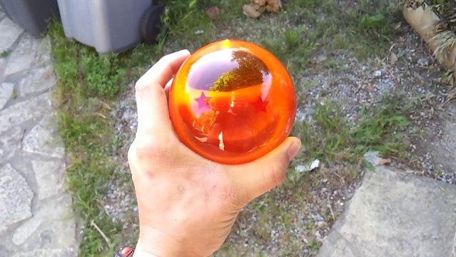 crystal ball 4 stars hand made in hard crystal 10 cm size 1,4 kg !