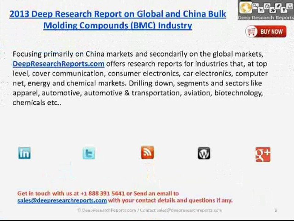 Bulk Molding Compounds (BMC) Industry in China 2013