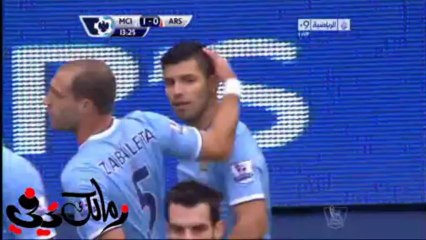 هدف السيتي الاول فى الارسنال اجويرو