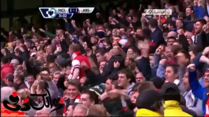 هدف تعادل الارسنال فى السيتي والكوت