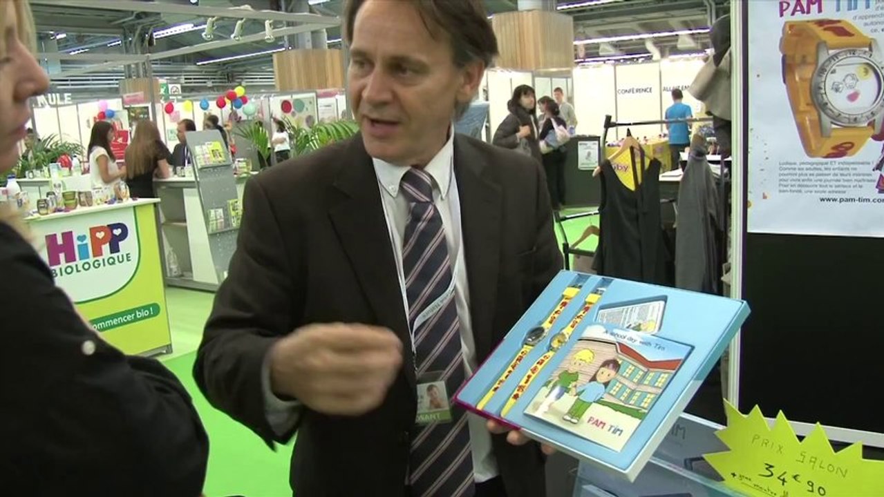 Présence de la montre de maternelle Pam Tim au salon Bébé Nature, à Paris