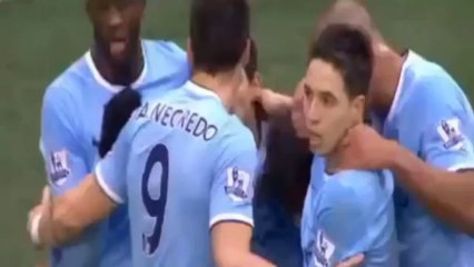 Manchester City Vs Arsenal 4-2 David Silva Goal 14.12.2013