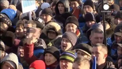Protesters gathering in Kyiv ahead of mass demonstrations on Sunday