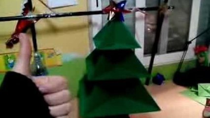 Árbol navideño de origami enorme  (Decoración navideña barata)