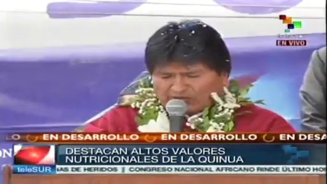 Instó Evo Morales a transnacionales a valorar importancia de la quinua