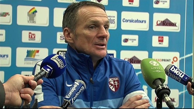 Conférence de presse Tours FC - FC Metz (4-2) : Olivier PANTALONI (TOURS) - Albert CARTIER (FCM) - 2013/2014
