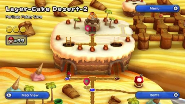 New Super Mario Bros U Walkthrough 9 Layer-Cake Desert 2 All Star Coins HD 1080p Wii U
