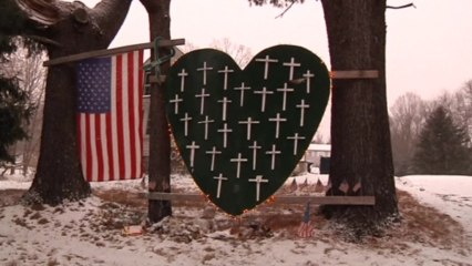 Scenes from Newtown on anniversary of school shootings