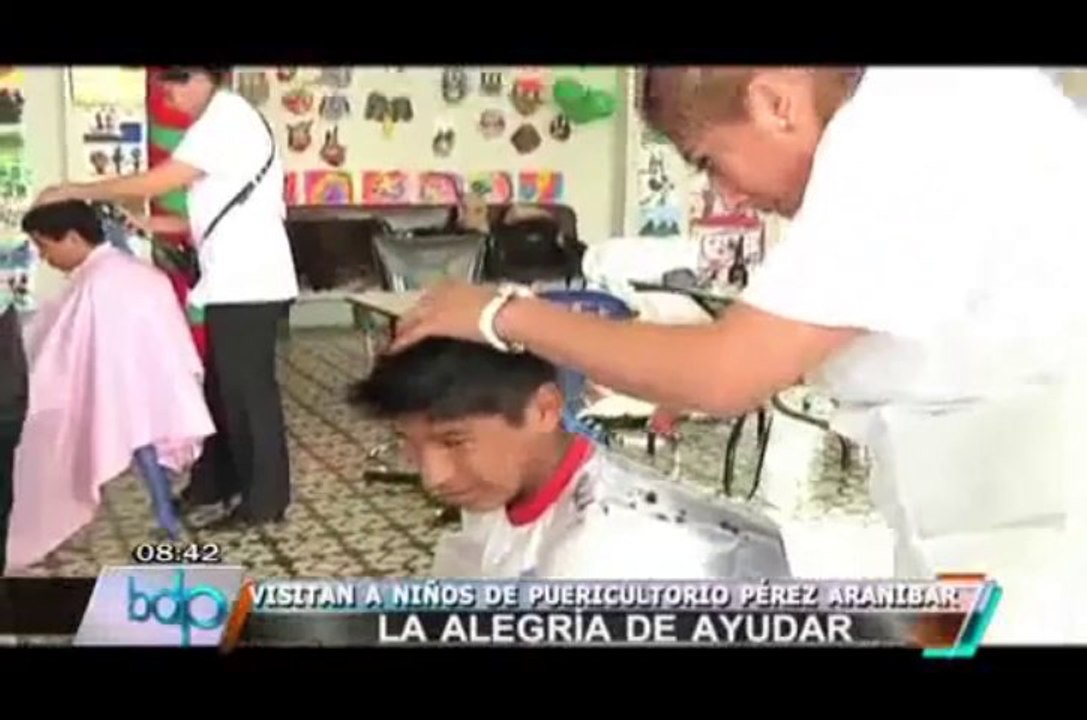 Estilistas regalaron cambios de "look" a niños del Puericultorio Pérez Araníbar