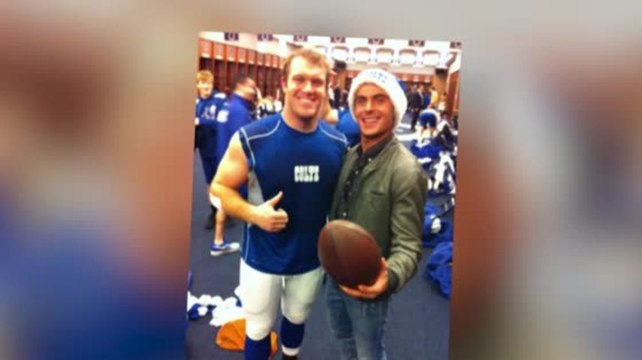 Zac Efron Resurfaces at Indianapolis Colts Game