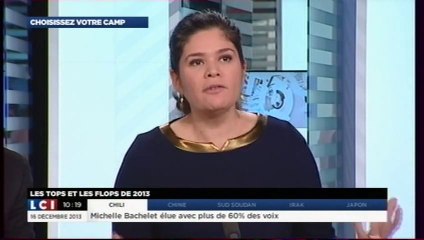 Raquel Garrido à l'émission "Choisissez votre camp" sur LCI le 16/12/2013