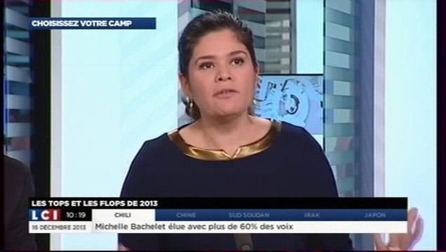 Raquel Garrido à l'émission Choisissez votre camp sur LCI le 16/12/2013