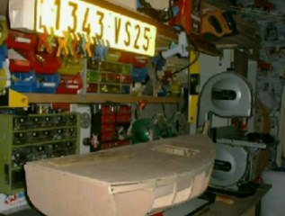 maquette de x2 chalutiers bois de 1 metre