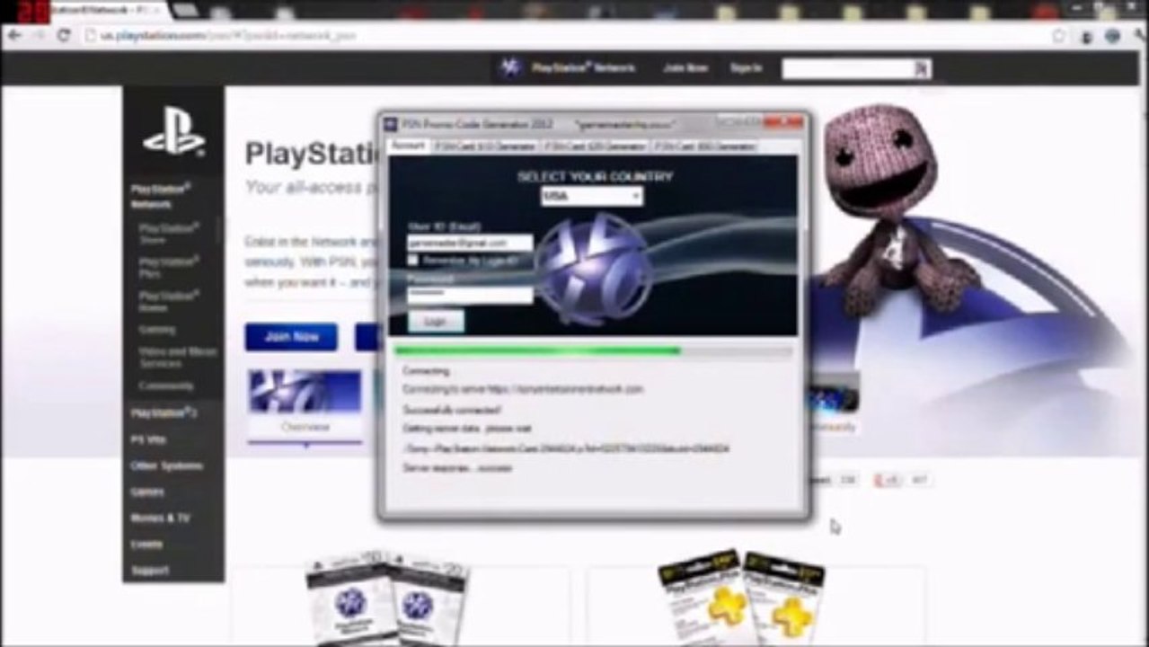 PSN Code Generator 2013 Unlimited free download