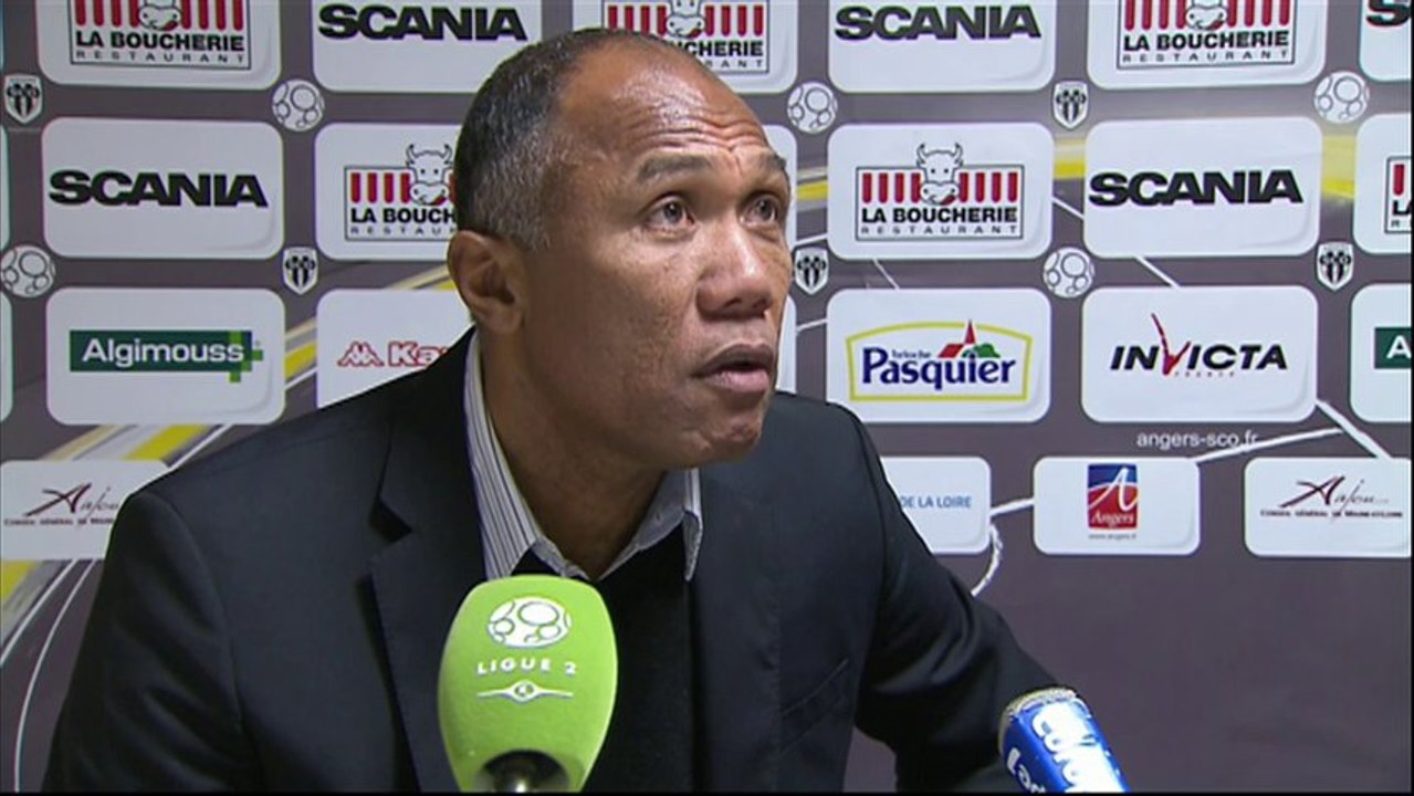 Conférence de presse Angers SCO - RC Lens (1-2) : Stéphane MOULIN (SCO) - Antoine  KOMBOUARE (RCL) - 2013/2014
