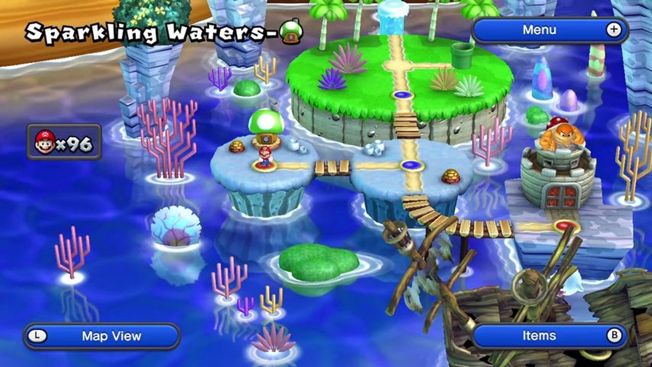 New Super Mario Bros U Walkthrough 18 Sparkling Waters 2 All Star Coins HD 1080p Wii U