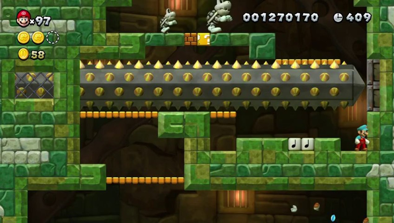 New Super Mario Bros U Walkthrough 19 Sparkling Waters Castle All Star Coins HD 1080p Wii U